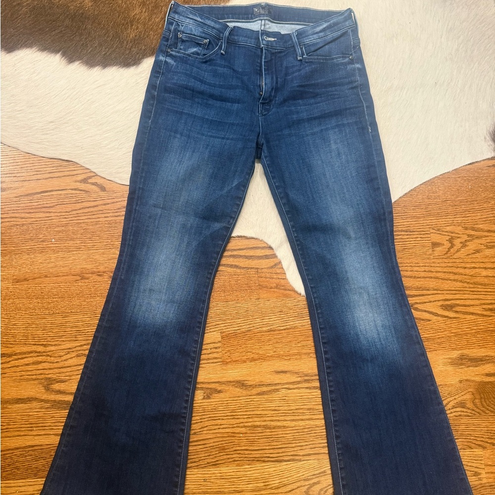 MOTHER Dark Blue Flare Jeans